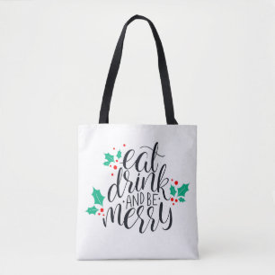 Tote Bag Mangez un verre et soyez joyeux Design
