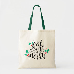 Tote Bag Mangez un verre et soyez joyeux Design
