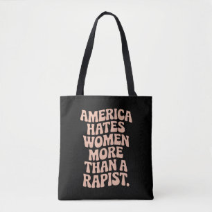 Tote Bag Manifestante féministe anti-Trump anti-MAGA 