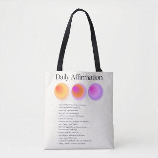 Tote Bag manifestation d'affirmations quotidiennes