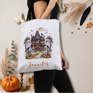 Tote Bag Manoir hanté Halloween 