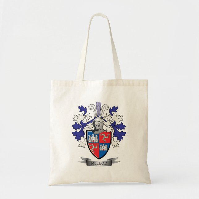 Tote Bag Manteau de crête de famille de McLeod des bras (Devant)