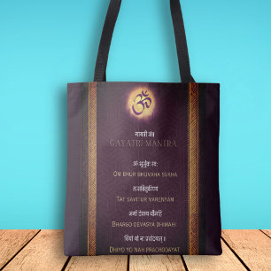 Tote Bag Mantra Sanskrit Hindu Gayatri