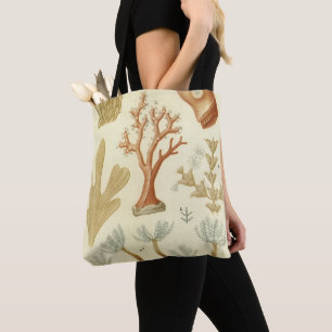 Tote Bag Manuel de sciences Biologie, Animaux de corail vin
