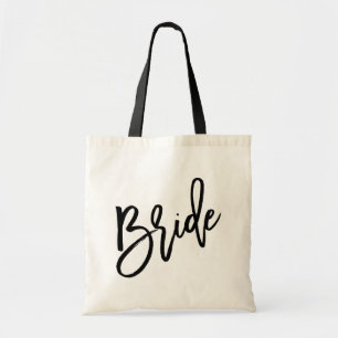 Tote Bag Manuscrit noir de jeune mariée