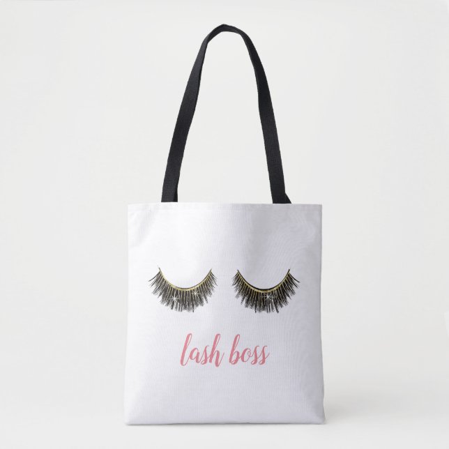 Tote Bag Maquilleur de prolongements de cil de patron de (Devant)