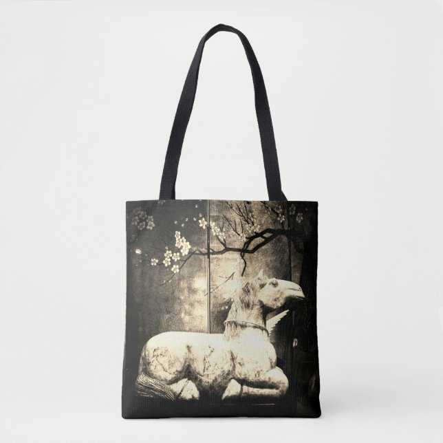 Tote Bag Marble Horse Design (Front)
