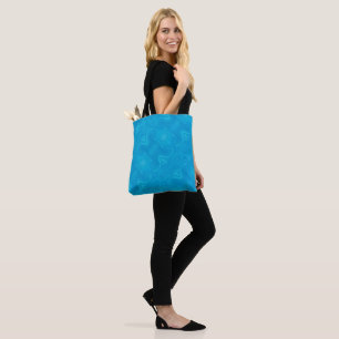 Tote Bag Marbre Bleu Abstrait HP Personnalisé