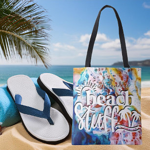 Tote Bag Marbre écume de mer objets de plage personnalisés
