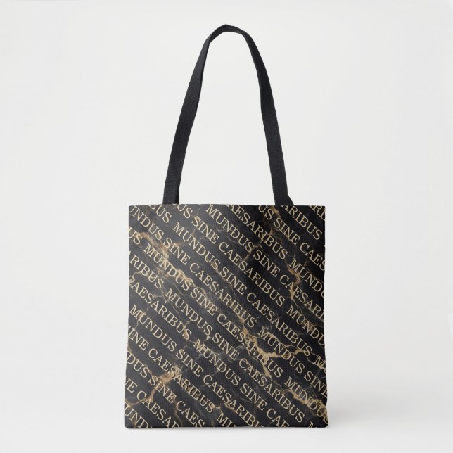Tote Bag Marbre noir "Mundus Sine Caesaribus" (Devant)