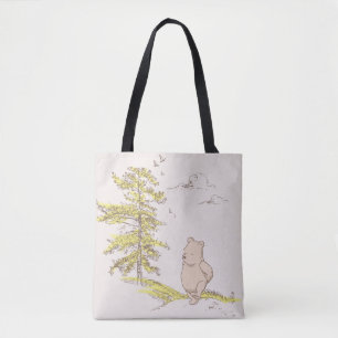 Tote Bag Marche classique de l'ourson dans les bois