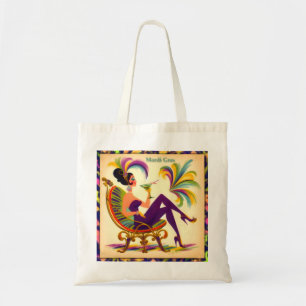 Tote Bag Mardi Gras Femme Au Milieu Du Siècle Avec Martini