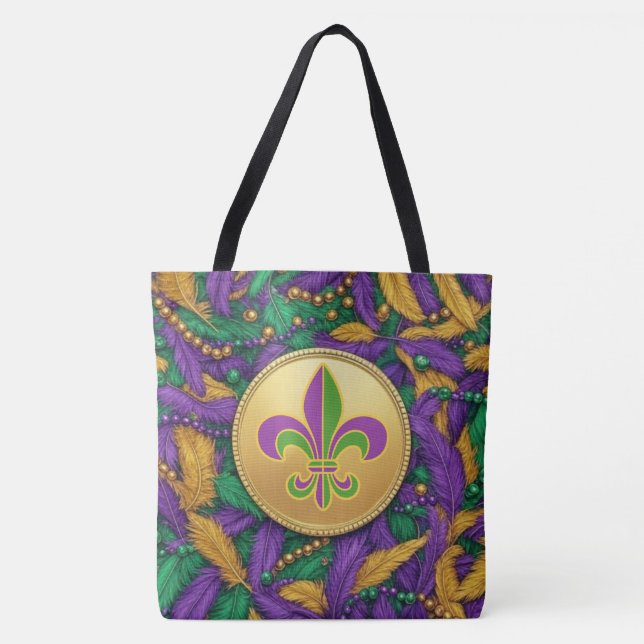 Tote Bag Mardi Gras Fleur de lis (Devant)