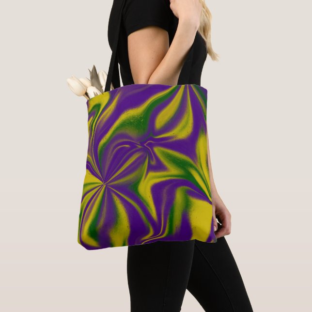 Tote Bag Mardi Gras Swirls (De près)