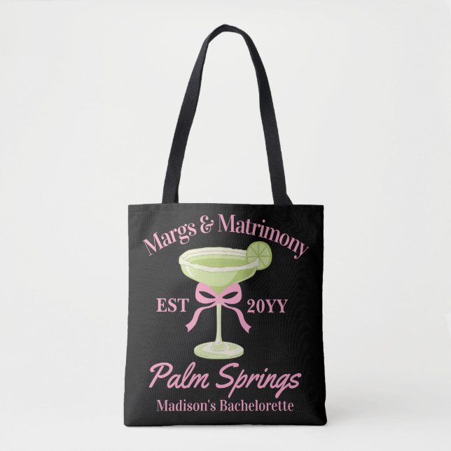 Tote Bag Marges et Mariage Margaritas Bachelorette Party (Devant)