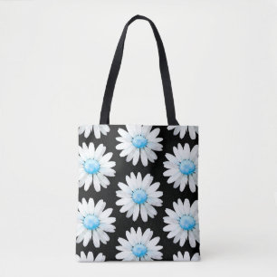 Tote Bag Marguerites à points bleus