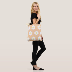Tote Bag Marguerites sur l'Arrière - plan Peach