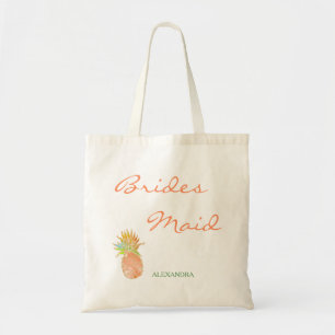 Tote Bag Mariage à la plage d'ananas tropicale femme de cha