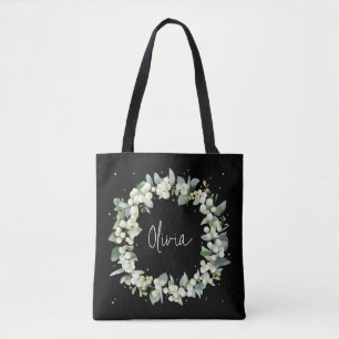 Tote Bag Mariage Black Snowberry+Eucalyptus