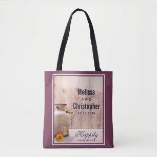 Tote Bag Mariage campagnard de lait rustique
