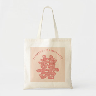 Tote Bag Mariage chinois double bonheur papier floral coupé