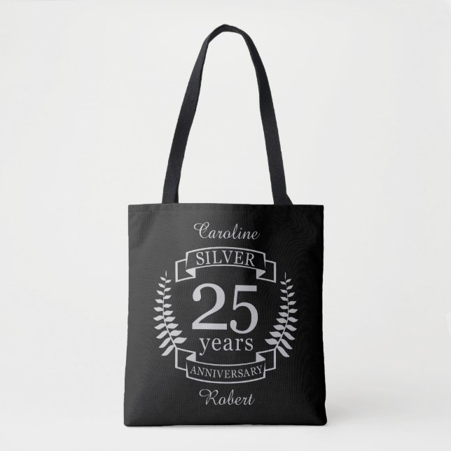 Tote Bag Mariage d'argent 25 ans (Devant)