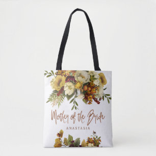 Tote Bag Mariage de automne fleurie moderne mère de la mari