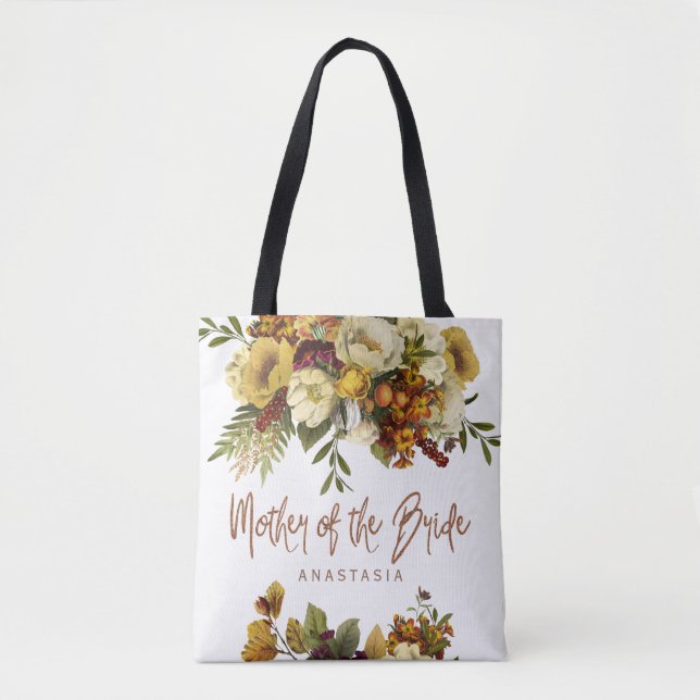 Tote Bag Mariage de automne fleurie moderne mère de la mari (Devant)