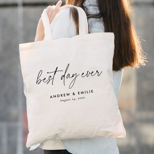Tote Bag Mariage de calligraphie simple (Créateur téléchargé)