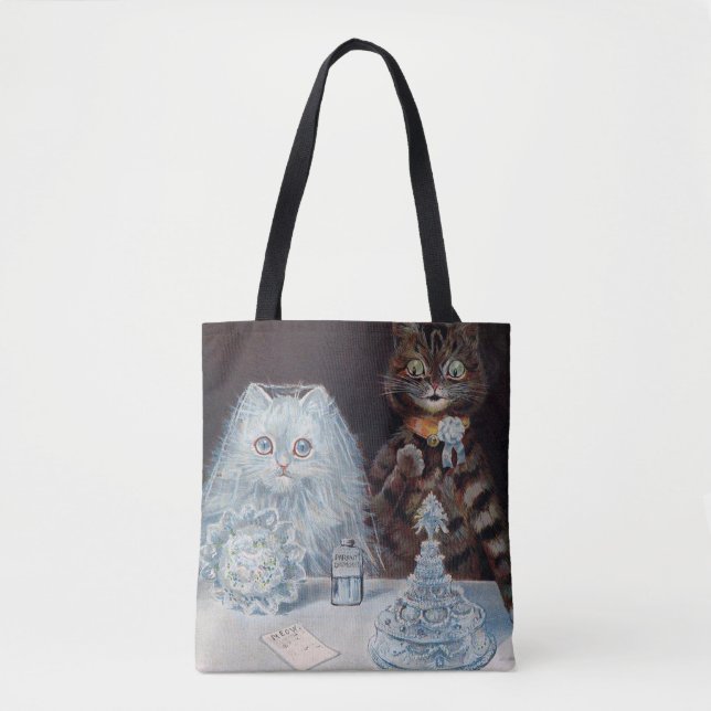 Tote Bag Mariage de chat, Mariage, Mariée, Mariée, Louis Wa (Devant)