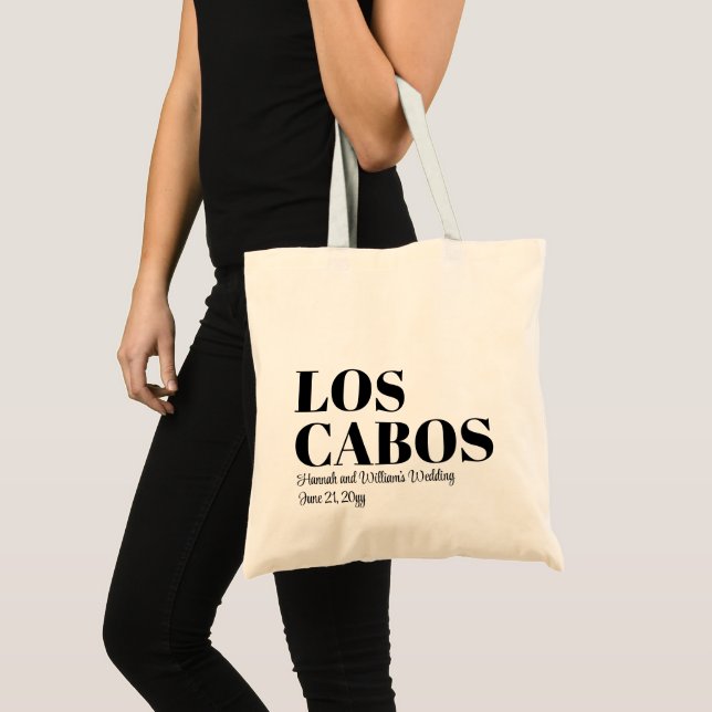 Tote Bag Mariage de Destination Personnalisé Bienvenue à Lo (Devant (produit))