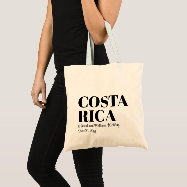 Tote Bag Mariage de destination personnalisée Bienvenue au  (Devant (produit))