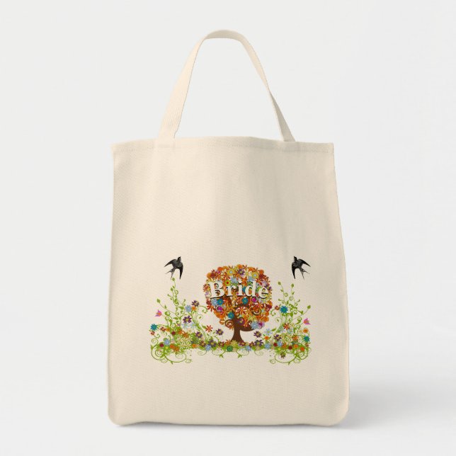 Tote Bag Mariage de la branche côté forêt enchantée (Devant)