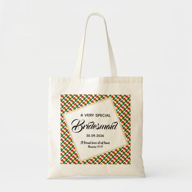 Tote Bag Mariage de l'Écriture chrétienne du GHANA (Devant)