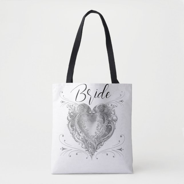 Tote Bag Mariage de mariée personnalisé (Devant)