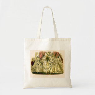 Tote Bag Mariage de mariée vintage blanc antique