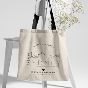 Tote Bag Mariage de Sydney Australie   Ligne Skyline Déco S