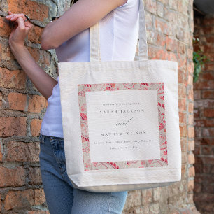 Tote Bag Mariage de typographie minimaliste moderne Blush P