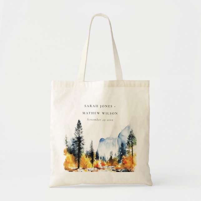 Tote Bag Mariage du paysage hivernal de la rivière Mountain (Devant)