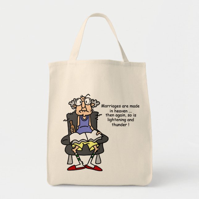 Tote Bag Mariage, Éclair, Humour tonnerre (Devant)
