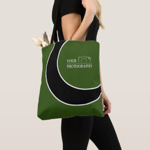 Tote Bag Mariage élégant Ajouter photo personnalisée Vert