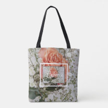Mariage Fleur Rose Corail pêche Impression Partout