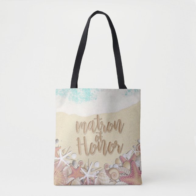 Tote Bag Mariage Matron d'honneur Été Sand Beach Starfish (Devant)