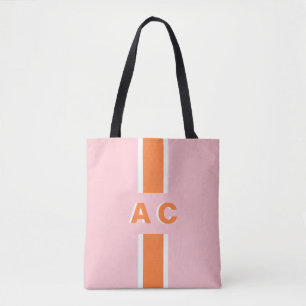 Tote Bag Mariage Rétro Personnalisé avec Monogramme