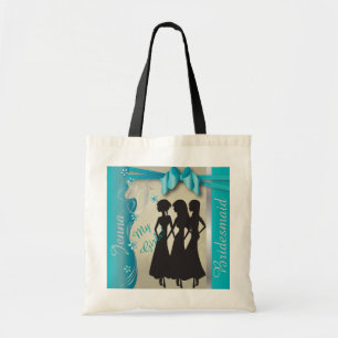 Tote Bag Mariage vintage Design classique bleu turquoise