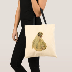 Tote Bag Mariage Vintage, Portrait de Mariée Victorienne