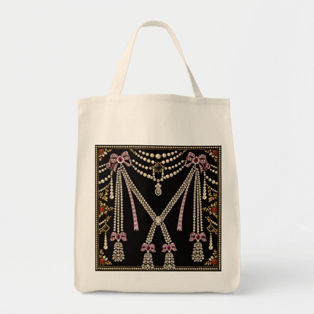 Tote Bag Marie Antoinette French Inspired Design Bejewelled (Devant)