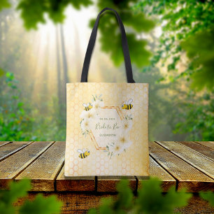 Tote Bag Mariée à abeille joyeux bourdon abeilles jaune nid