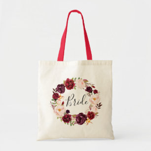 Tote Bag mariée florale de Bourgogne