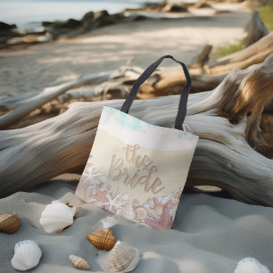 Tote Bag Mariée mariage Eté Plage de mer Starfish Coques de